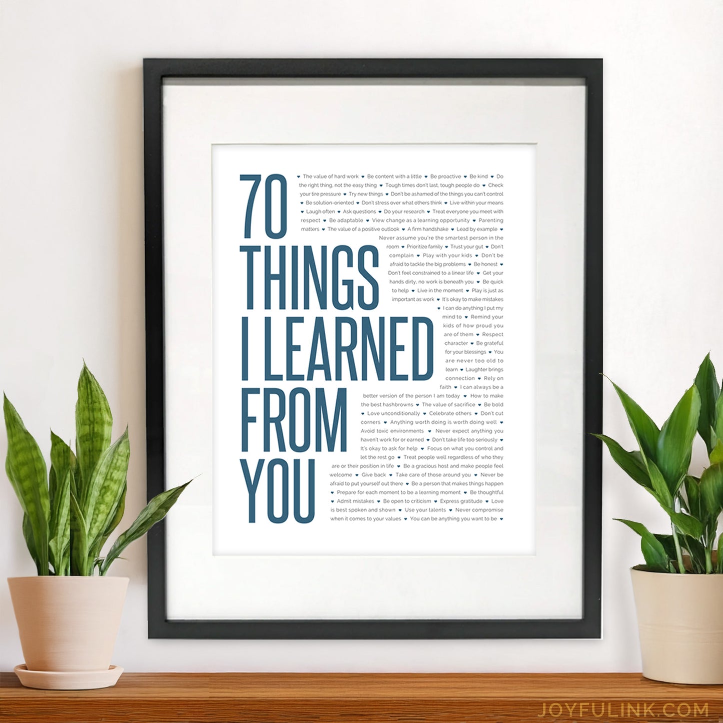 70 Things We've Learned From You | Gifts for Grandpa or Grandma | 70th Birthday Ideas